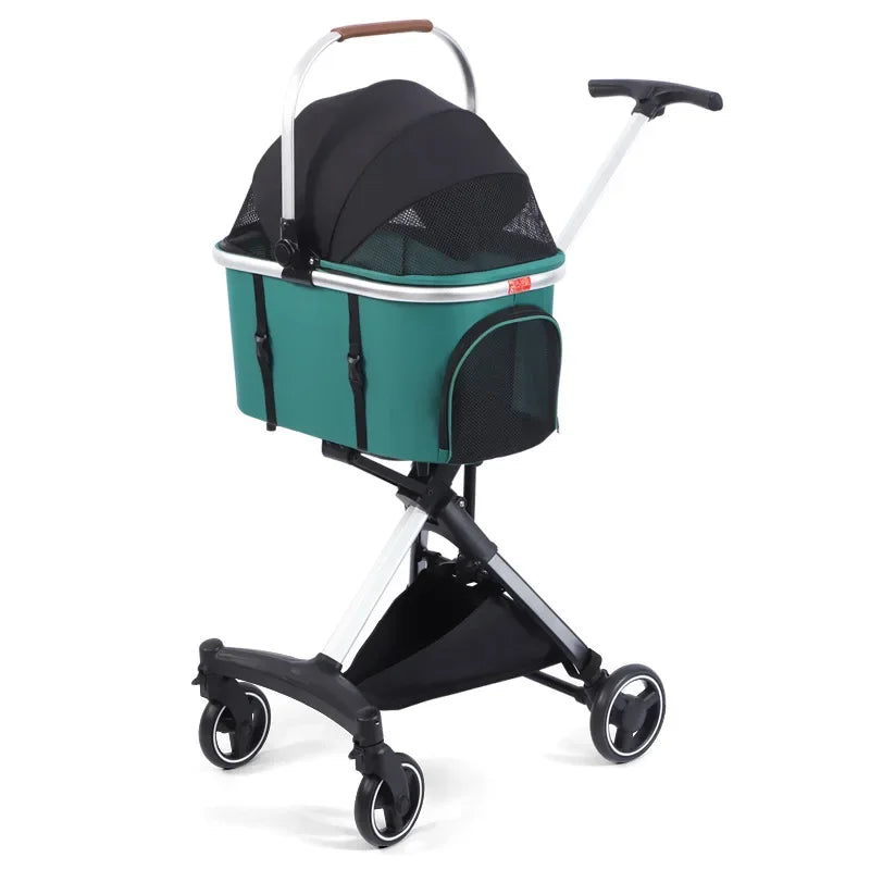 Small and Medium-sized Dog Pet Cart Retractable Luxury Foldable Dog Cart Cat Dog Cart