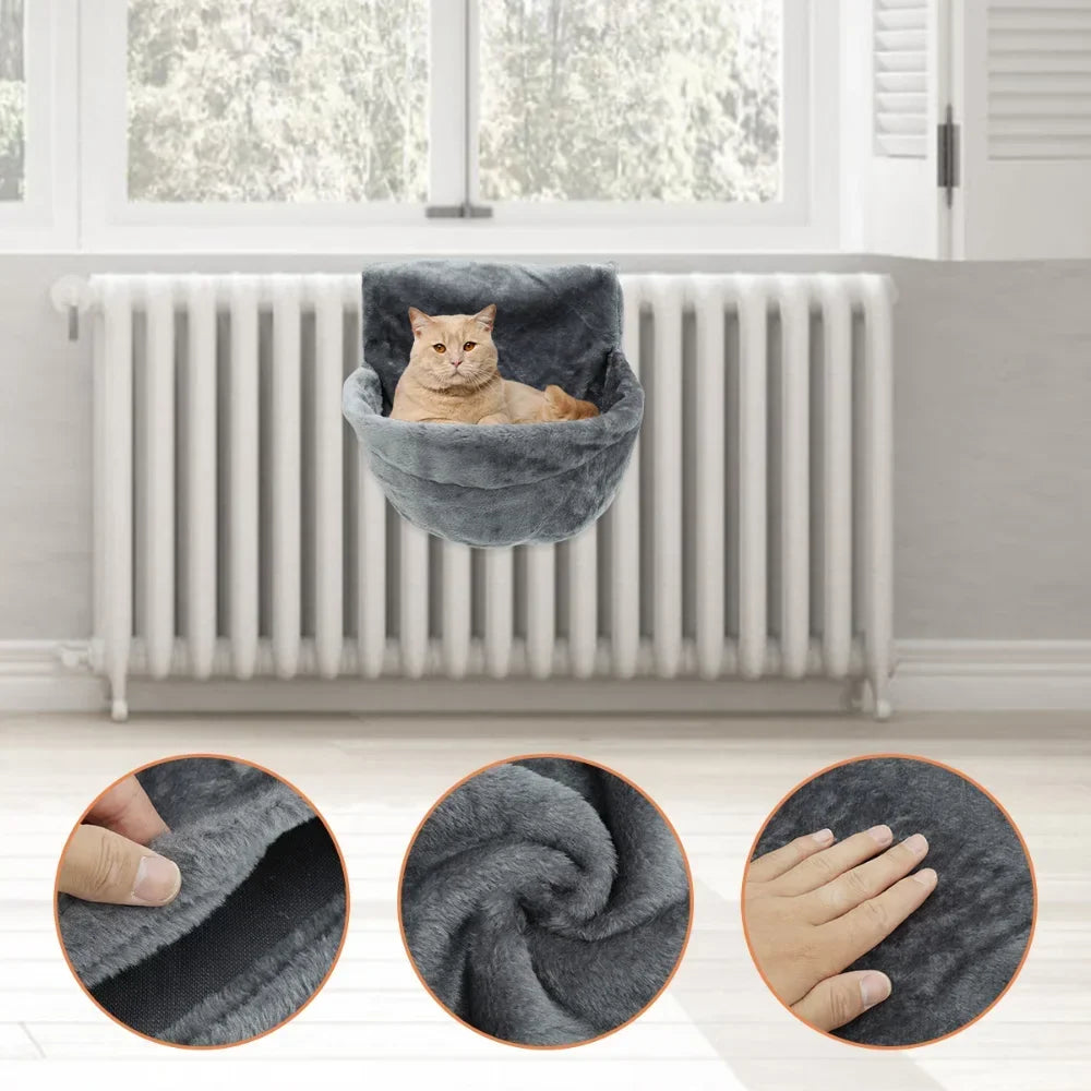 Pet Hanging Beds Cat Sunny Window Seat Mount Pet Kitten Hammock Comfortable Bed Shelf Seat Beds Winter Warm Cat Accessories