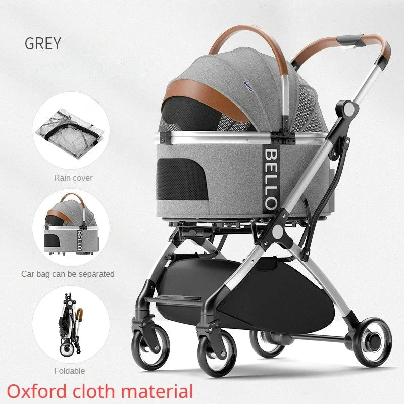 Pet strollers Aluminum tube trolley pet bag separate cat dog car car travel tourist car foldable stroller dog puppy stroller