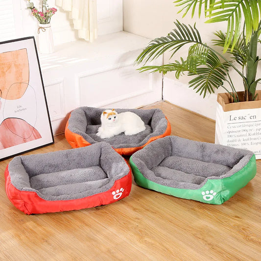 Plush Haven for Your Furry Friend: Large Square Pet Cat Dog Bed - Washable, Waterproof Mat for Summer Comfort, Ideal for Medium to Large Dogs! Explore Premium Pet Supplies!