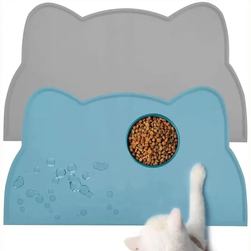 Pet Silicone Food Mat Accessories for Cats Portable Waterproof Cats Supplies Leak-proof and Anti-slip Feeding Mat Things Stuff