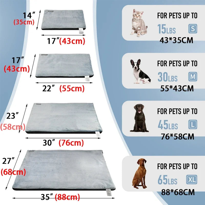 Revolutionize Pet Comfort | Self-Heating Dog Bed Mat for All Sizes - Removable & Cozy Cat Beds for Ultimate Relaxation