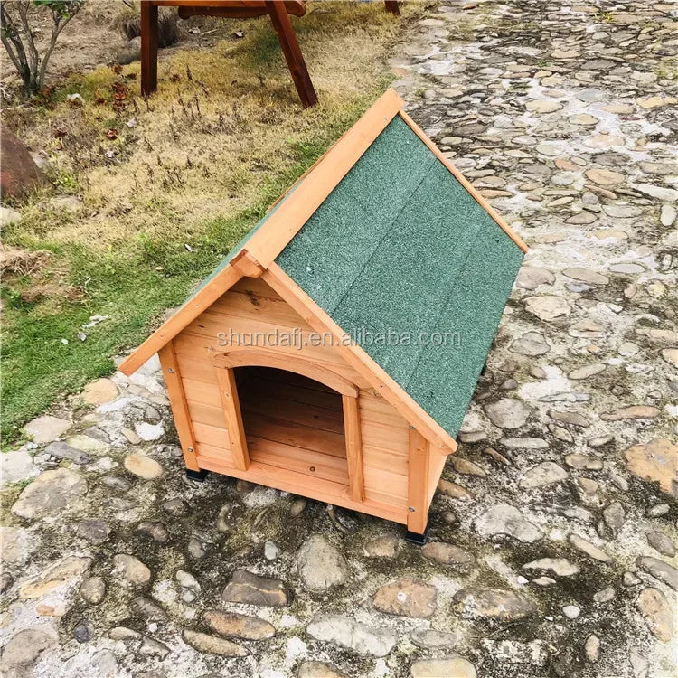 Pet Wooden House Indoor Outdoor Puppy Shelter Dog Cat Rabbit Fir Wood Kennel