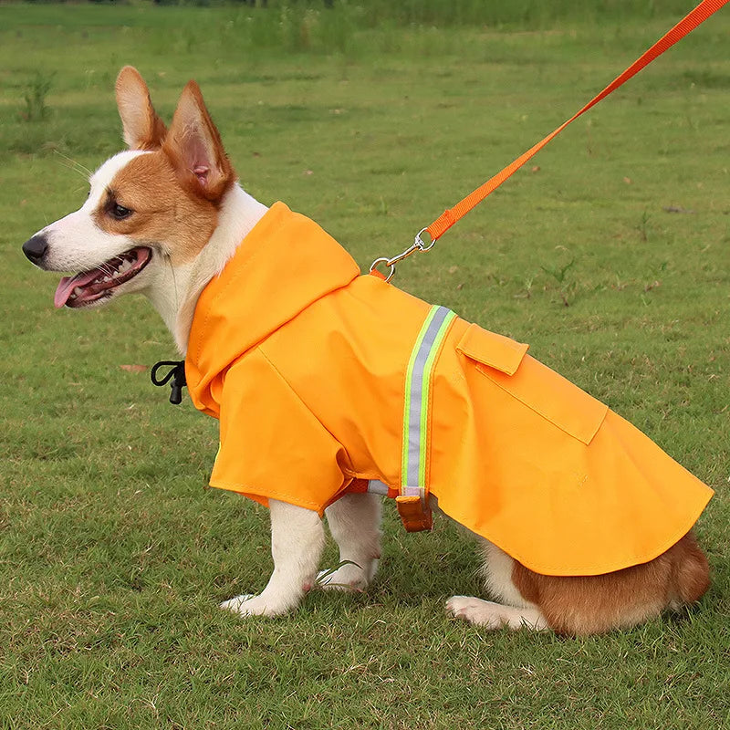 S-5XL Pets Small Dog Raincoats Reflective Small Large Dogs Rain Coat Waterproof Jacket Fashion Outdoor Breathable Puppy Clothes