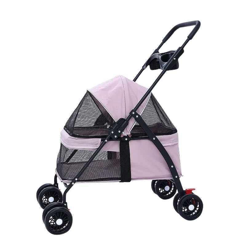 Pet stroller for going out, puppy stroller, dog stroller, small, lightweight, foldable, and dedicated for cats and dogs