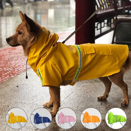 S-5XL Pets Small Dog Raincoats Reflective Small Large Dogs Rain Coat Waterproof Jacket Fashion Outdoor Breathable Puppy Clothes