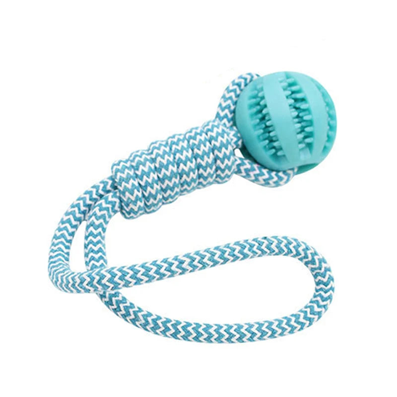 Pet Rubber Leaking Balls Toy  for Small Large Dogs Treat Balls with Rope Puppy Chewing Bite Resistant Toys Dog Accessories