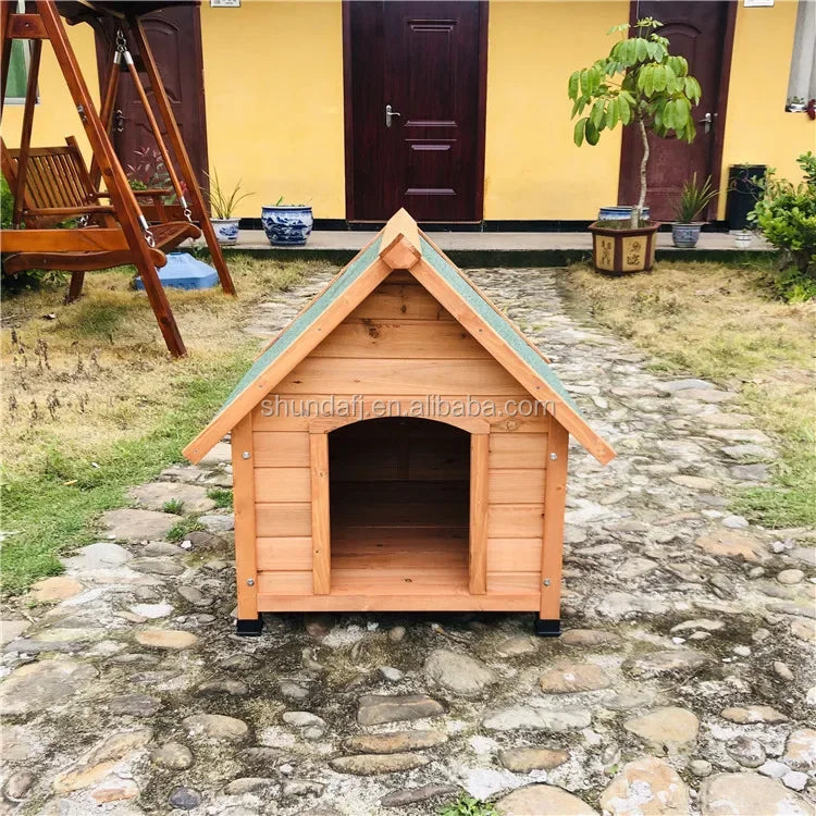 Pet Wooden House Indoor Outdoor Puppy Shelter Dog Cat Rabbit Fir Wood Kennel