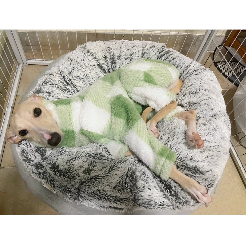 Small Italian Greyhound Clothes Warm Cotton Large Stretch Outdoor Camouflage Green Cow Spot Clothes Large Dog Terrier Whippet