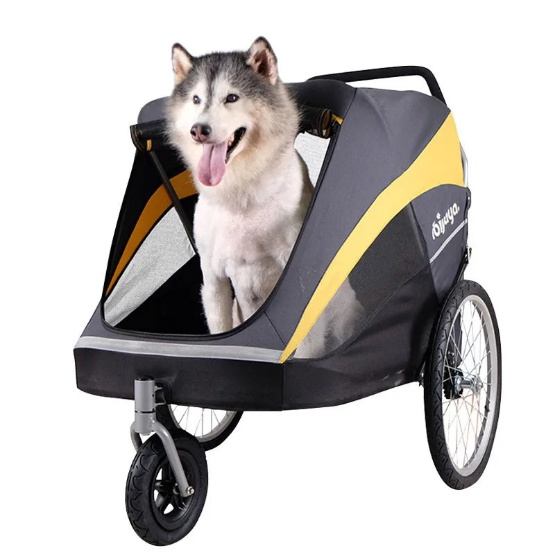 Pet Stroller for Dogs, Medium Dogs, Outdoor, Animals Trolleys with Wheels, Large