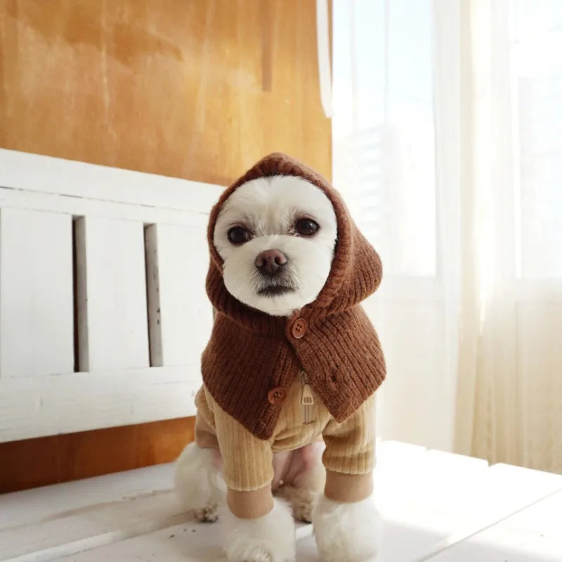 Puppy Cute Ins Pet Warm Dog Hats Pullover Beanie Winter Cat Dog Decorative Sweater Christmas Clothes French Bulldog Accessories