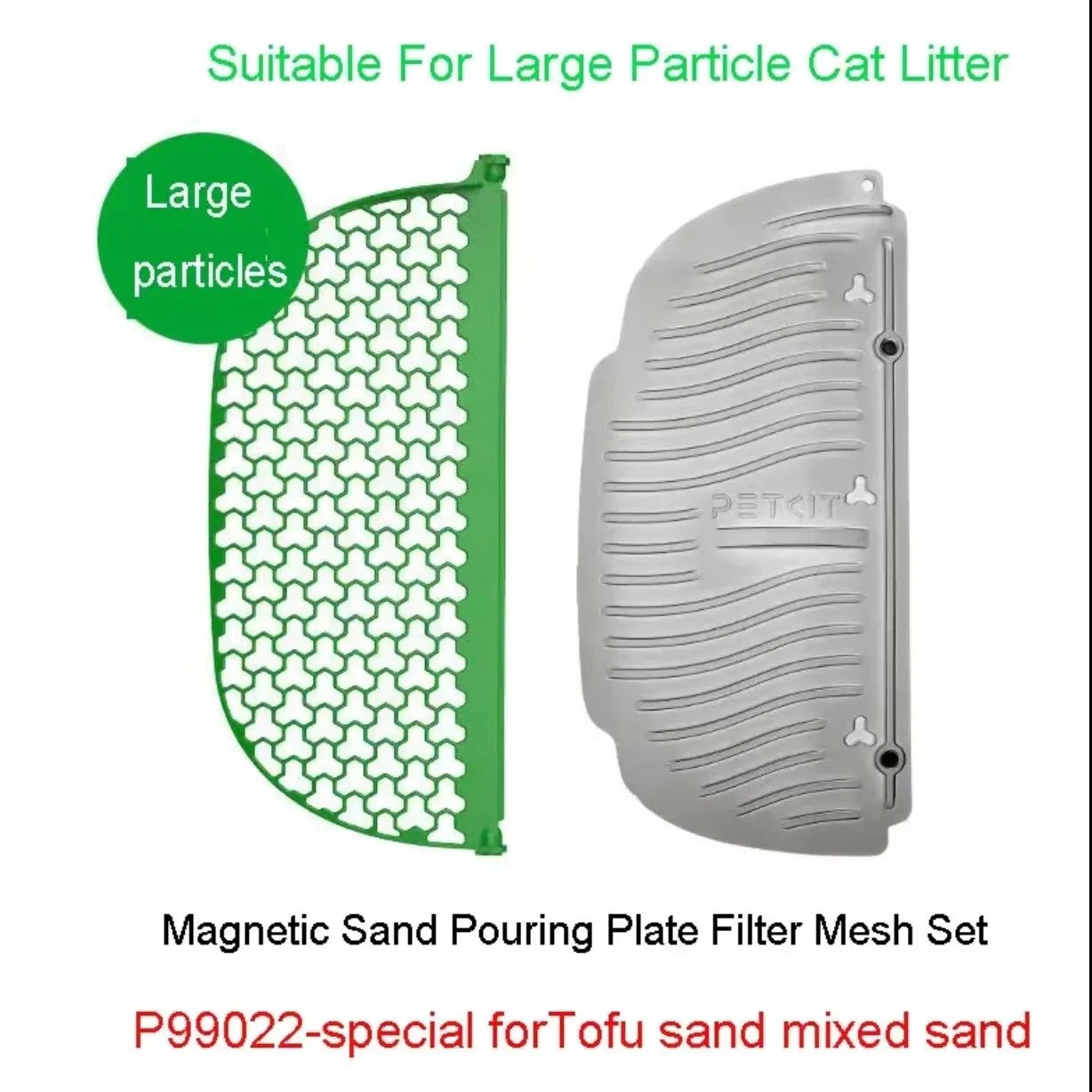 PETKIT Magnetic Sand Pouring Plate Filter Mesh Set Effective Sand for PETKIT PURA MAX /MAX 2 Cat Litter Box Automatic Toilet