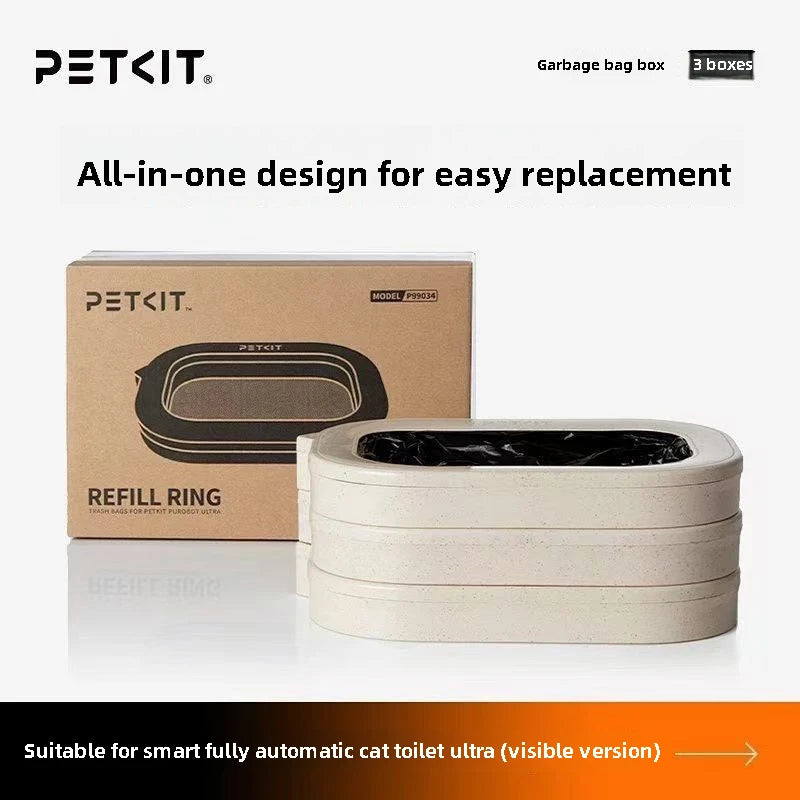 PETKIT Cat Toilet ULTRA Exclusive Trash Box 3 Boxes Automatic Packing Trash Bag Cat Litter Box Cleaning Lock Odor